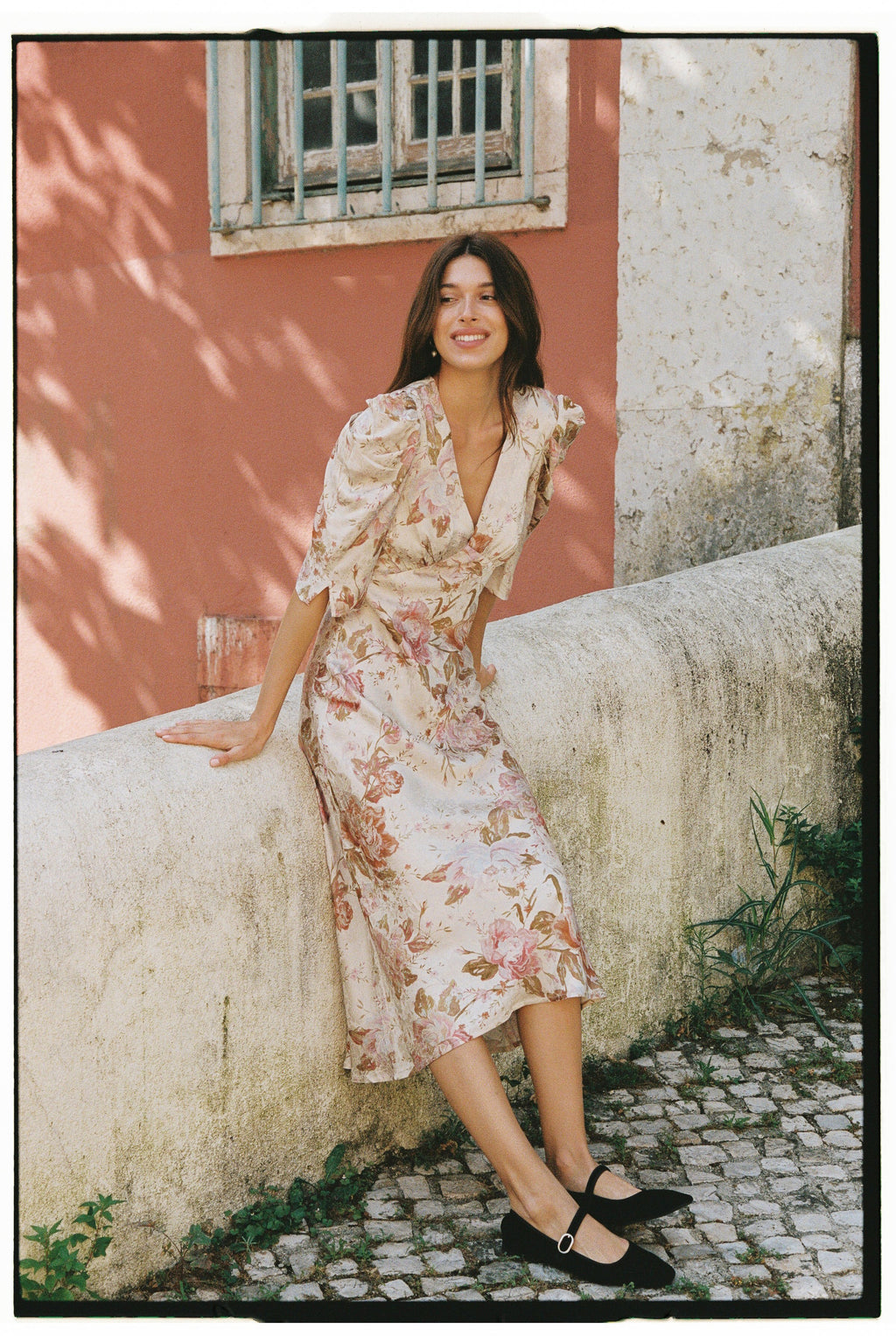 slim fit dress slacks Asymmetrical Button-Down Wrapped Midi Dress main image 1