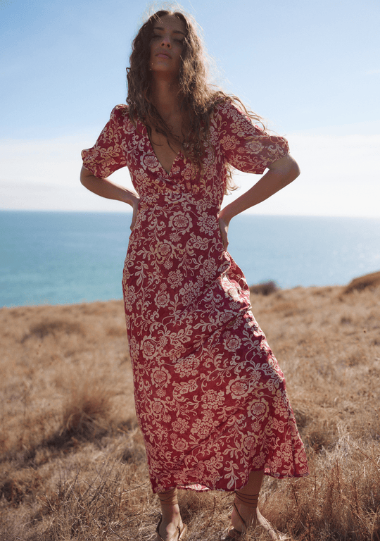 Auguste store The Label Red Floral Maxi