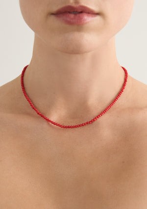 Amulet Gemstone Necklace Red Coral