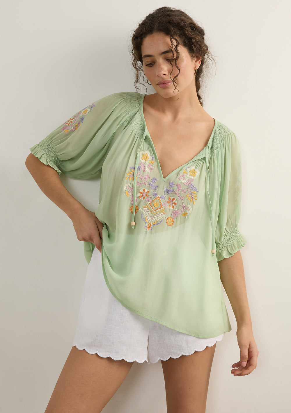 Indra Embroidered Blouse