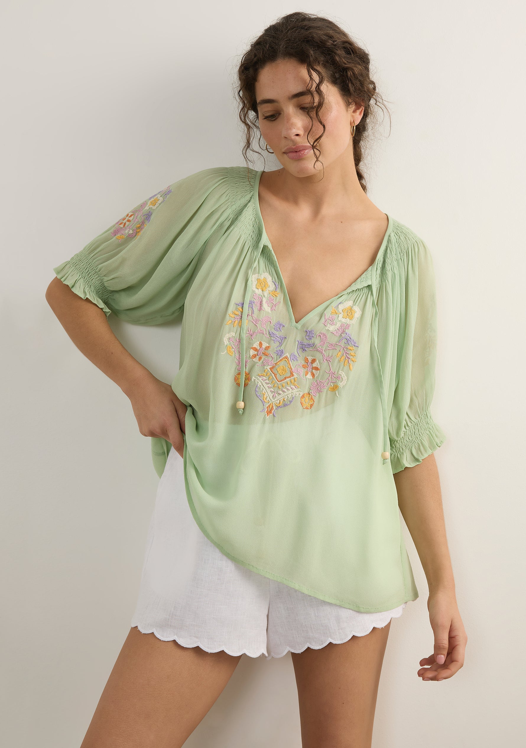 Indra Embroidered Blouse