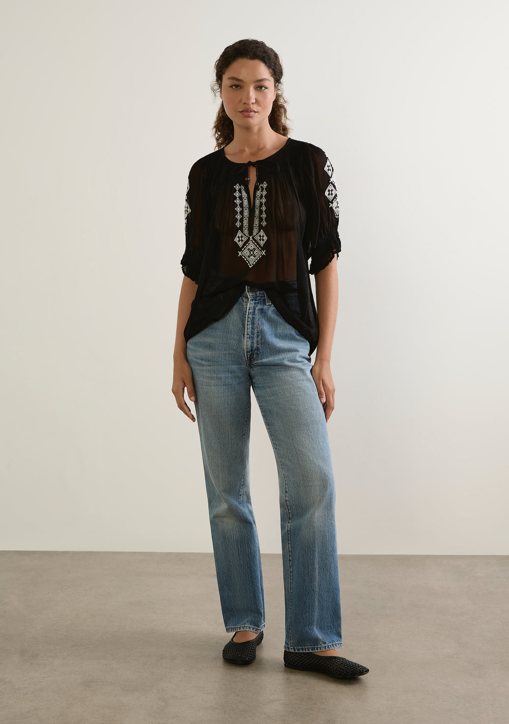 Stevie Embroidered Blouse