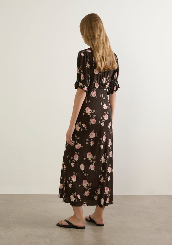 tiger mist brown myles dress Midi Gingham dress