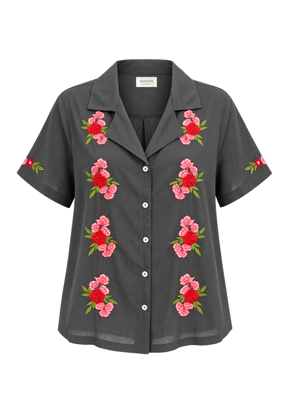Embroidered Rose Shirt