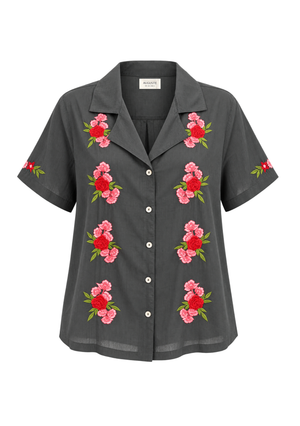 Embroidered Rose Shirt