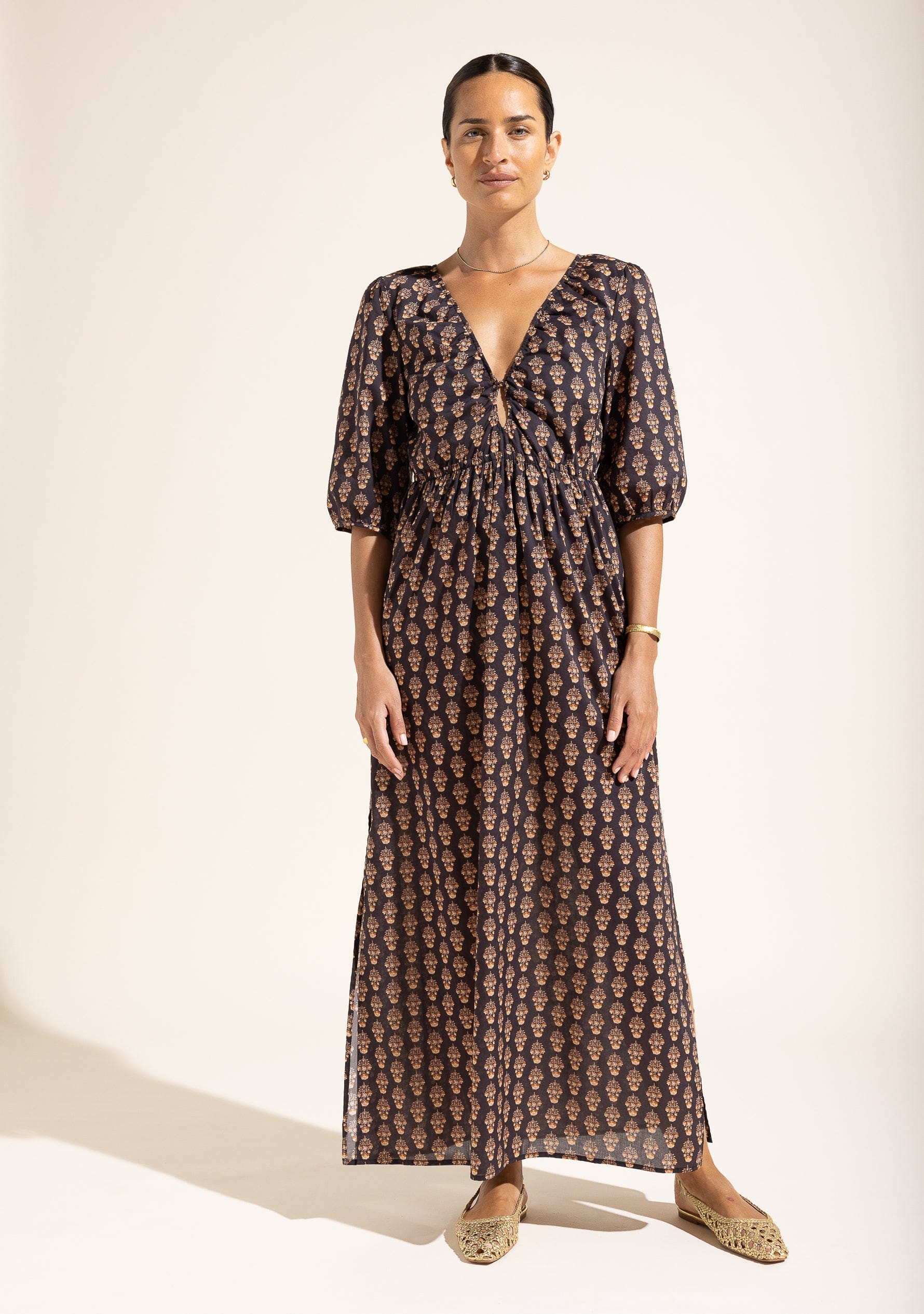 Country road spot deals print maxi dress