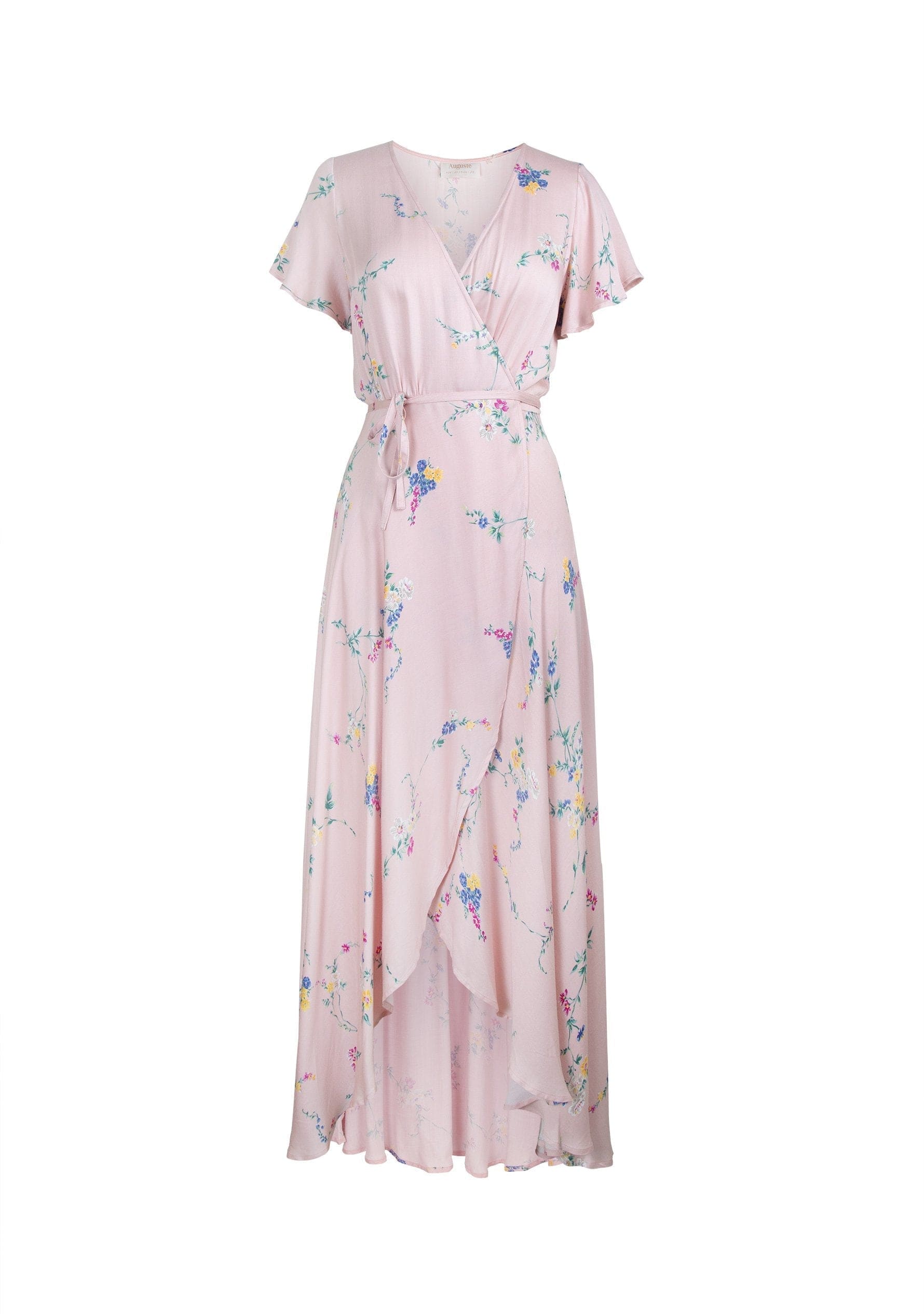 The natasha floral wrap maxi deals dress wayf